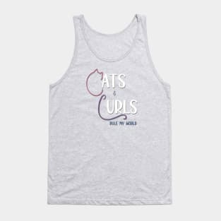 Cats & Curls Rule My World Tank Top